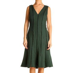 Dark green midi dress